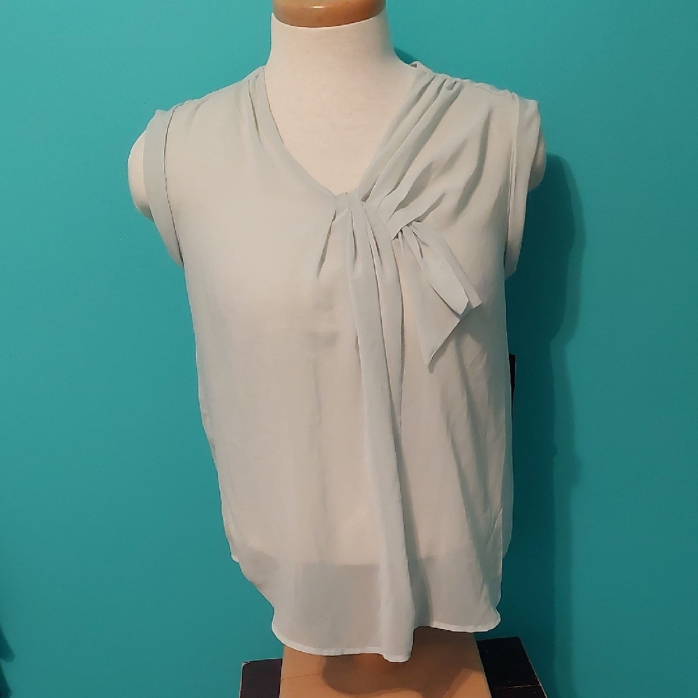Moon NWT Elegant Sleeveless Blouse - Aqua Size Small